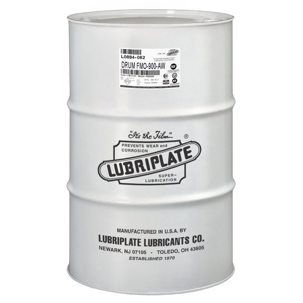 Lubriplate Fmo-900-Aw, Drum, H-1/Food Grade Usp Mineral Oil Fluid For Gear Boxes And Recirculating Systems L0884-062